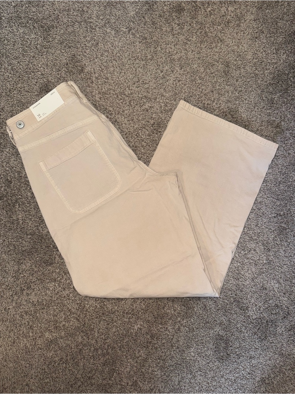 American Eagle Outfitters Beige Wide-Leg Stretch Jeans